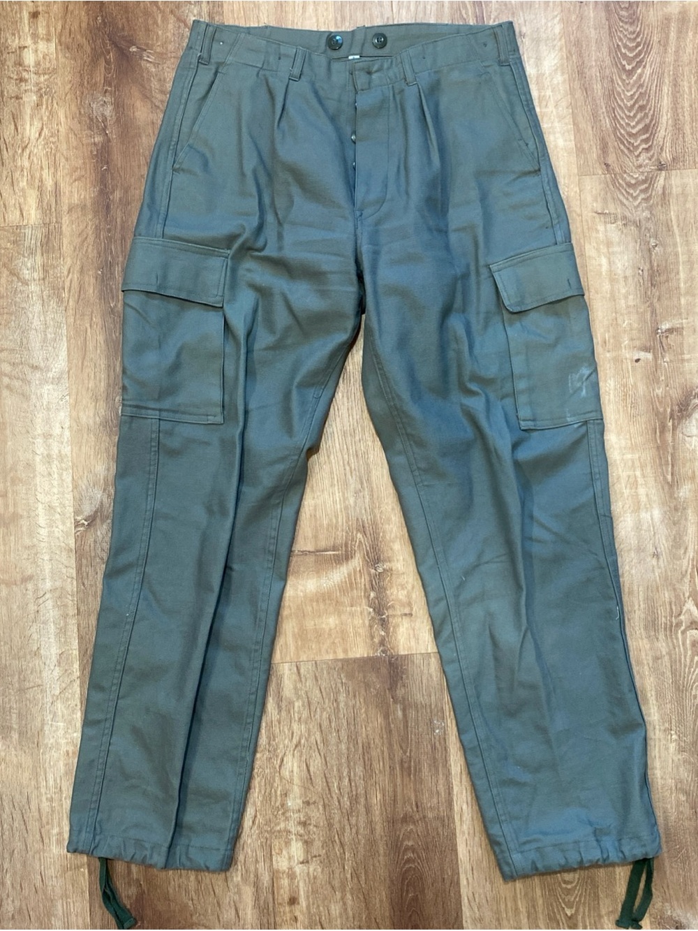 Vintage Moleskin Utility Cargo Pants Mens 33x30 Stonewashed Made in Germany